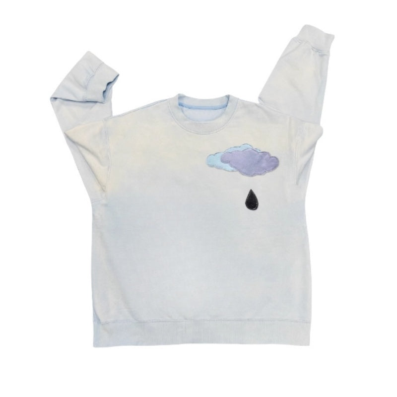 Casual Cloud Motif Pullover Sweatshirt